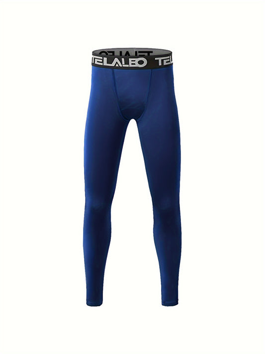TELALEO Boy's Compression Leggings Quick Drying Active Pants