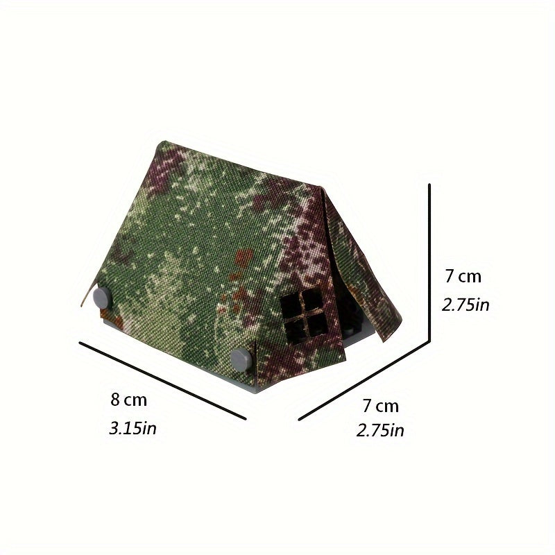 Camouflage Tent Campfire Building Blocks Toy