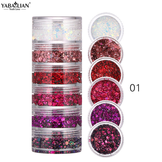 6 Layer Glitter Gel Kit for Halloween Makeup