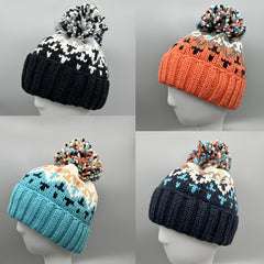 Hairball Knit Winter Beanie Hat Unisex Ear Protection Girls Women Gift