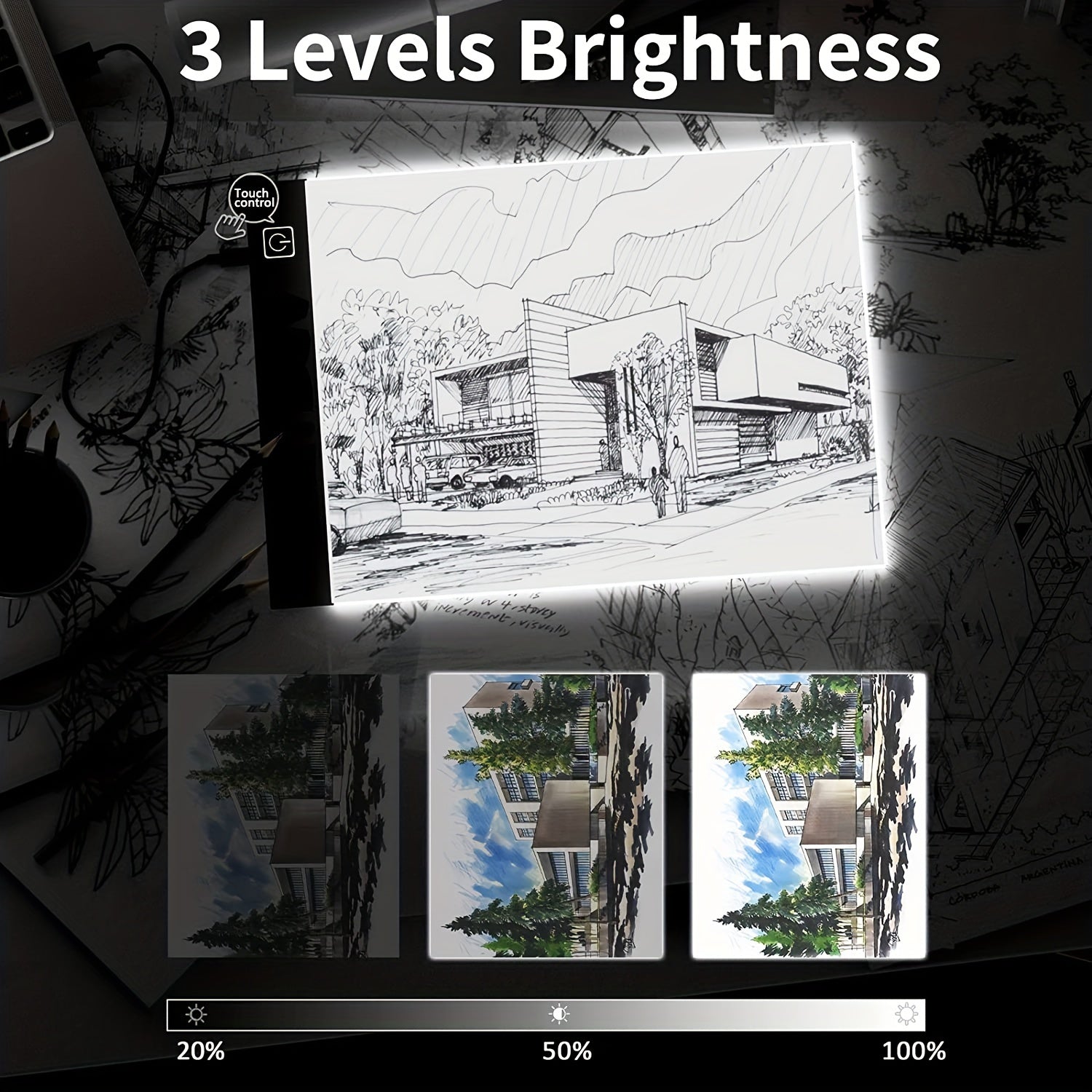 LED Light Box For Tracing Pad USB Powered Light Board