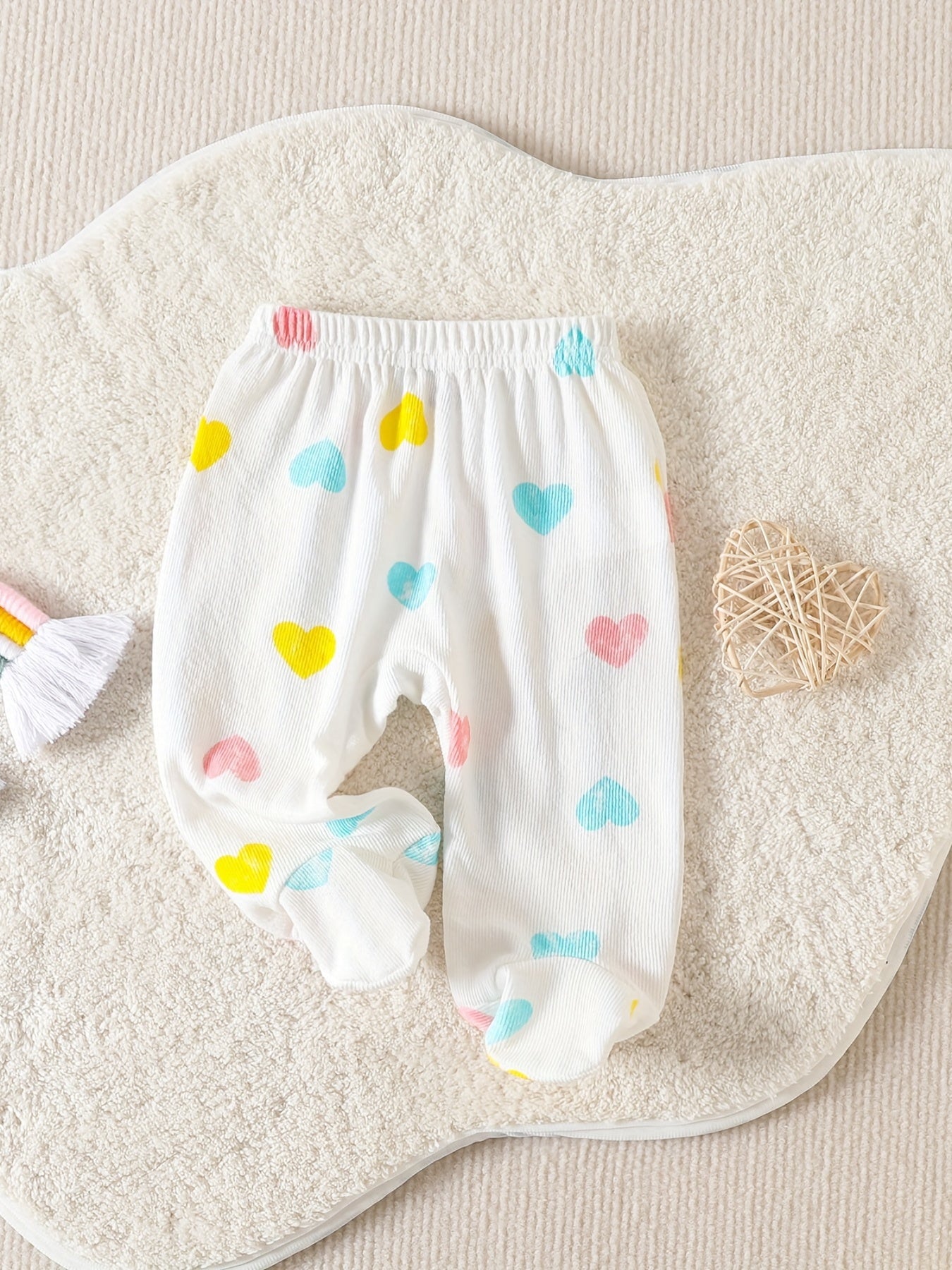 Baby Girls Love Print Button Up Top Pajama Set