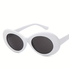 Y2K Oval Sunglasses Women Men Beach Party Club UV400