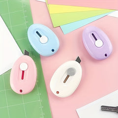 Mini Box Cutter Retractable Utility Envelope Separator Pink Purple