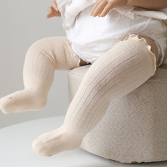 Newborn Baby Winter Knee High Socks Solid Cotton Warm Socks