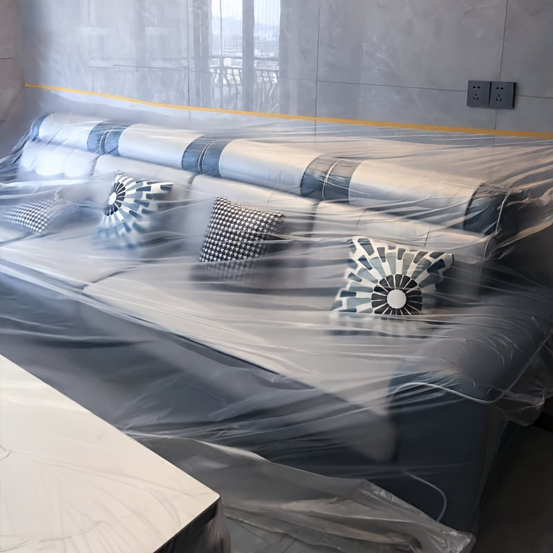 Plastic Drop Cloth with Masking Tape Waterproof Film