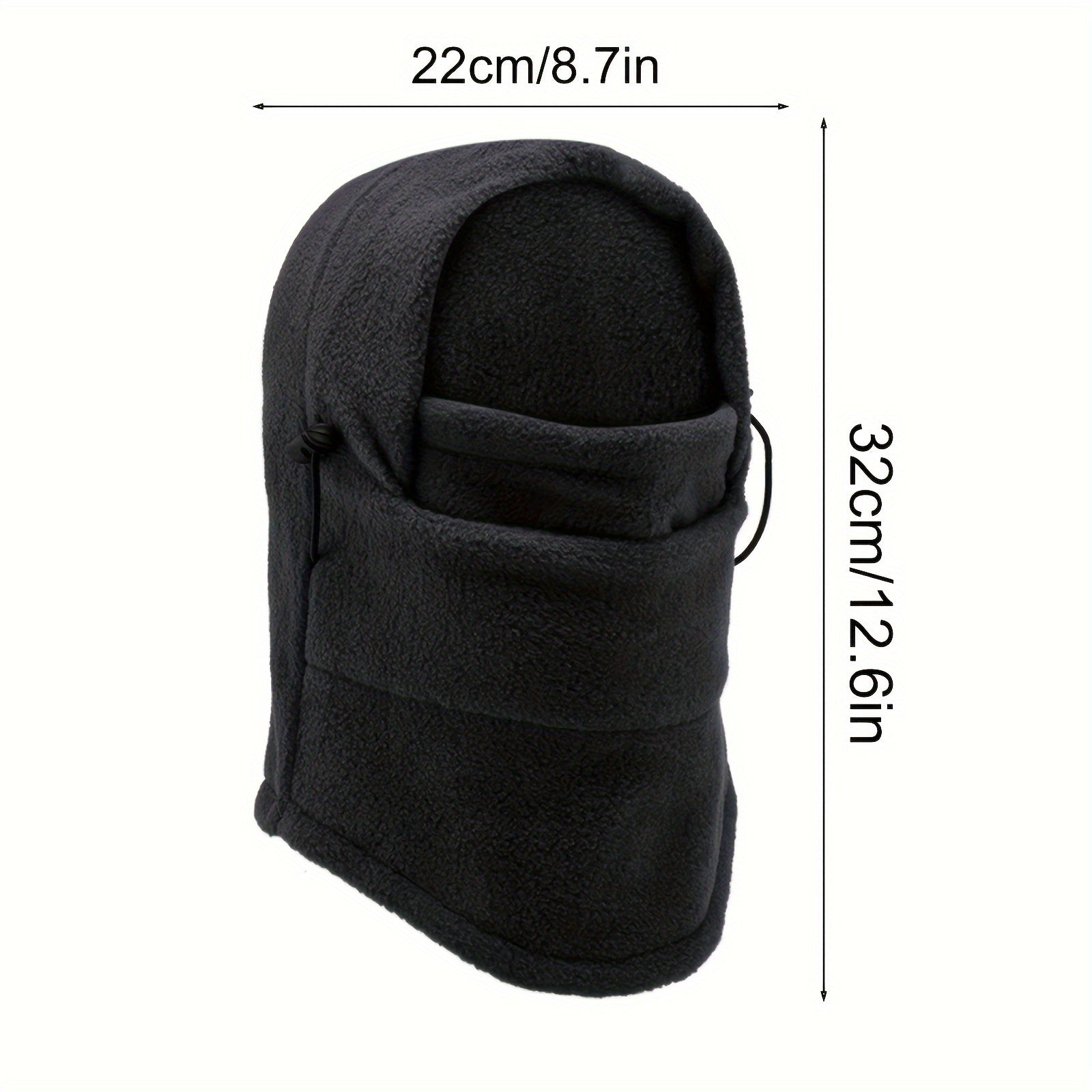 Windproof Warm Balaclava Hat Winter Fleece Mask Lightweight Solid Coldproof Hat