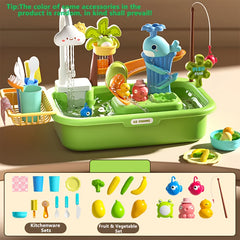 Kids Theater Toy with Dishwasher And Pretend Play Tools