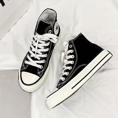 Women's Lace Up Canvas High Top Sneaker