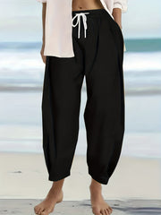  High Rise Harem Trousers With Pockets