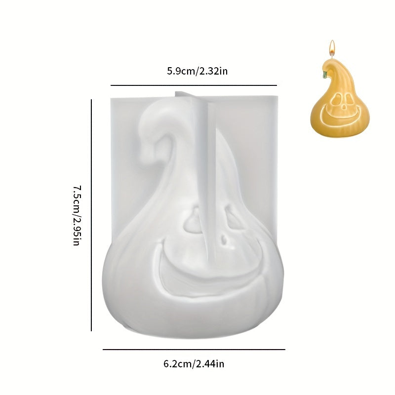 Halloween DIY Candle Silicone Mold 3D Angry Pumpkin Aromatherapy Candle