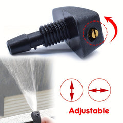 2pcs Car Front Windshield Wiper Spray Nozzle Cover