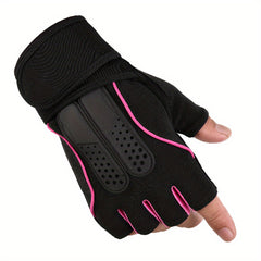 Outdoor Cycling Half Finger Gloves with Extended Wrist Protection