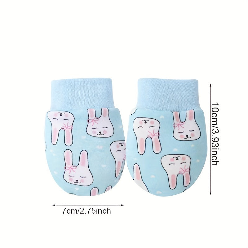 Cute Rabbit Mittens for Baby's Hands 0-6 Months