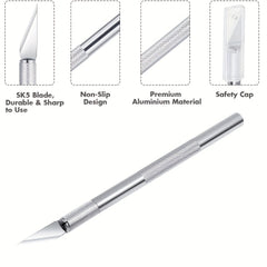 Stainless Steel Pumpkin Carving Set w/ 5 Blades - DIY Art Cutting Stencil