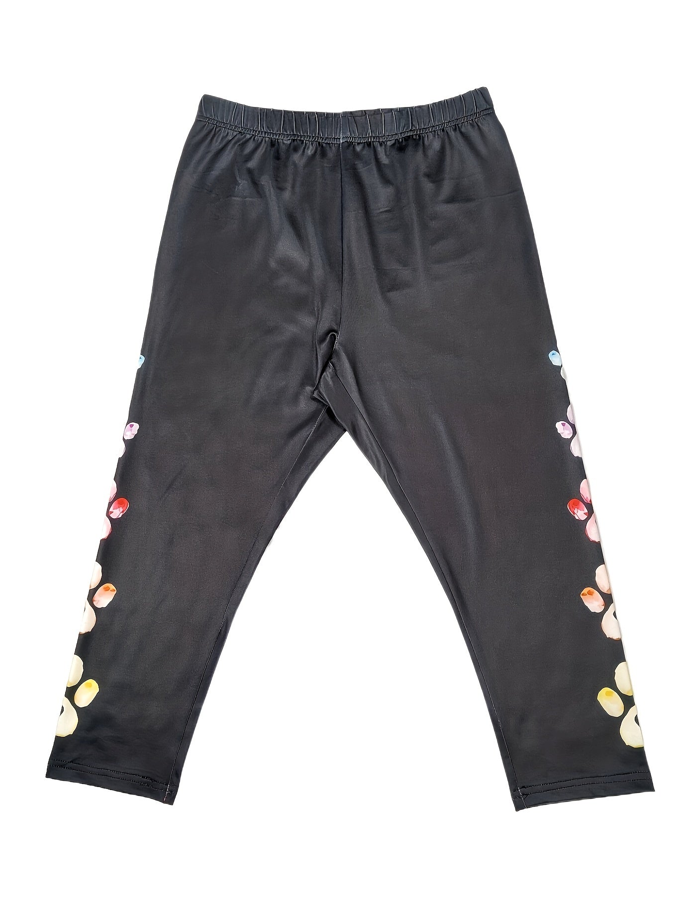 Dog Print Skinny Capris Leggings For Women