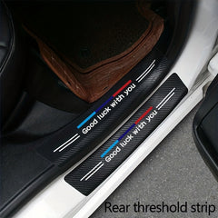 4 Pack Car Threshold Strip Anti-Stamping Door Welcome Foot Pedal Protection