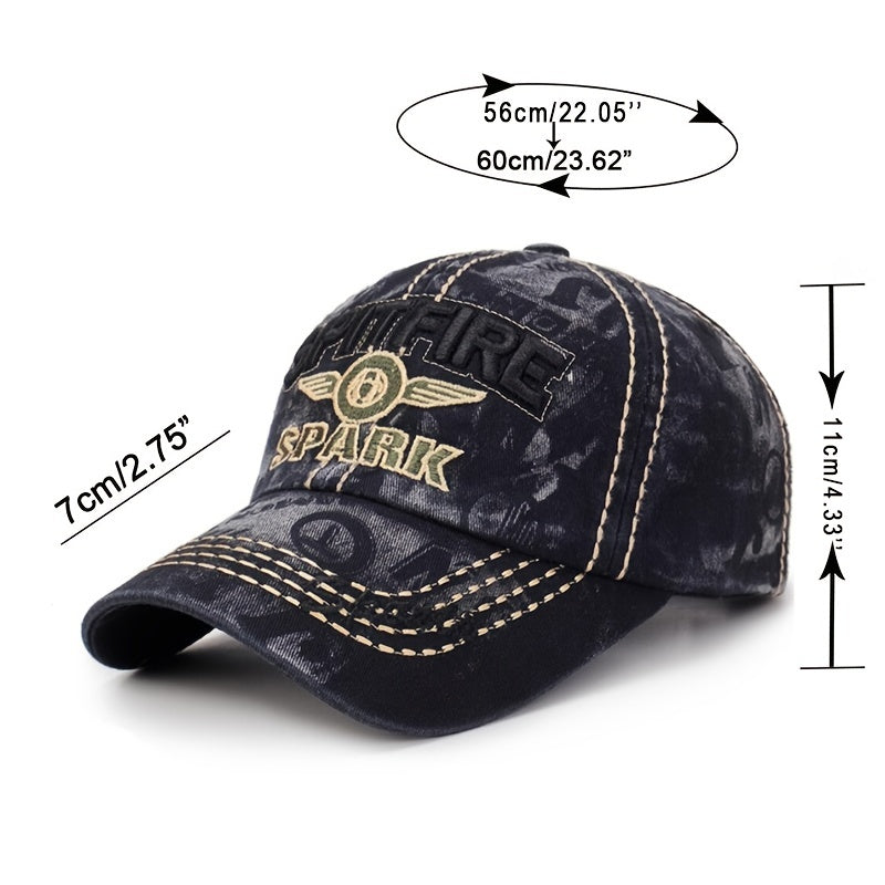 Men's Washed Cowboy Baseball Cap Summer Sun Hat