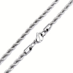 Hip Hop Spiral Chain Necklace Stainless Steel Vintage Necklace For Men