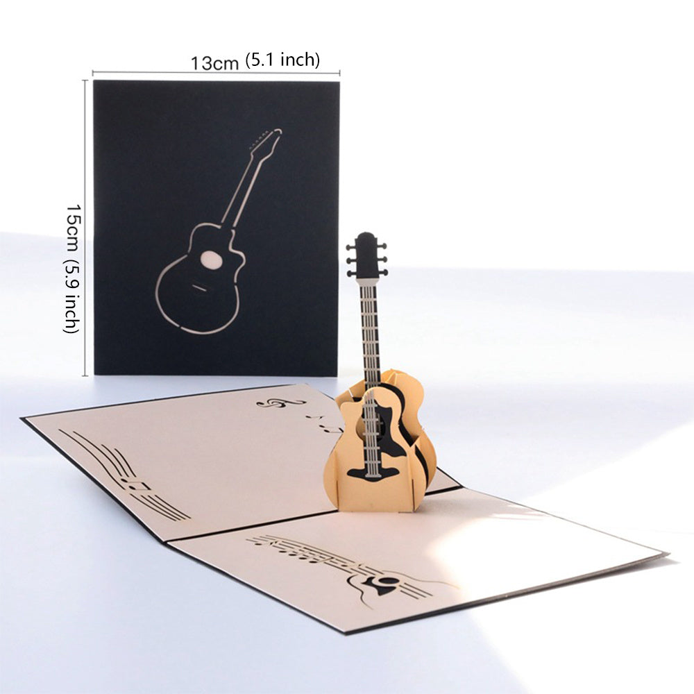 3D Guitar Pop Up Card for Anniversaries & Birthdays