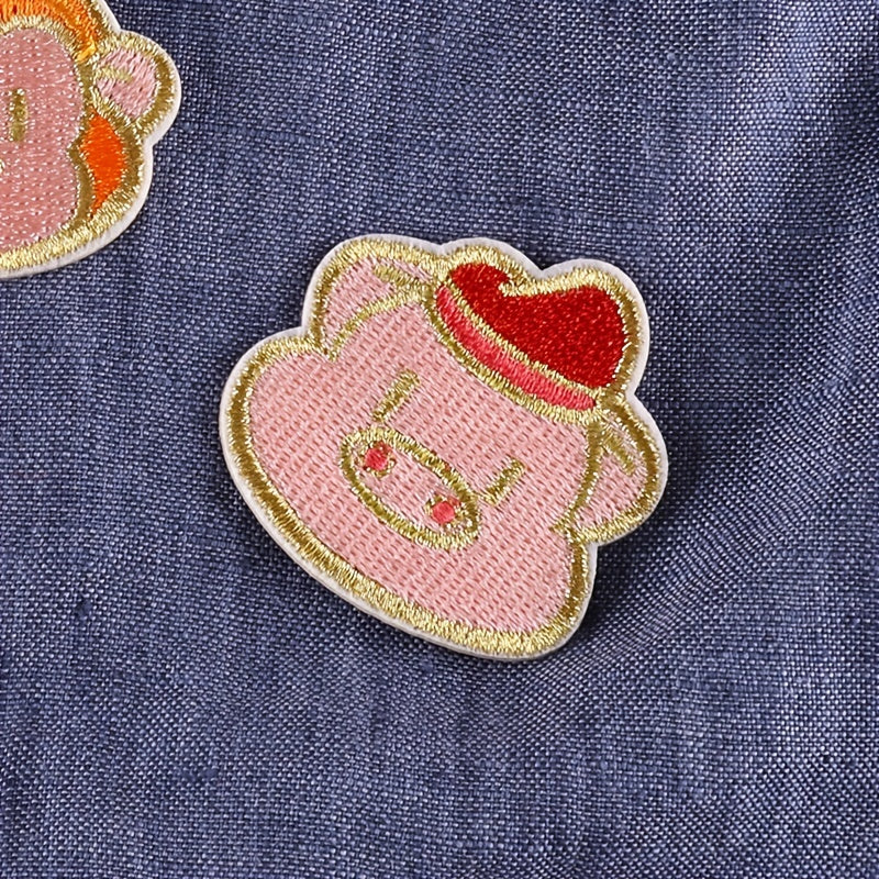 5pcs Animal Characters Embroidery Patches DIY Clothes Accessories
