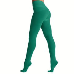 Opaque Slim Tights High Waist Elastic Footed Pantyhose Women's Stockings