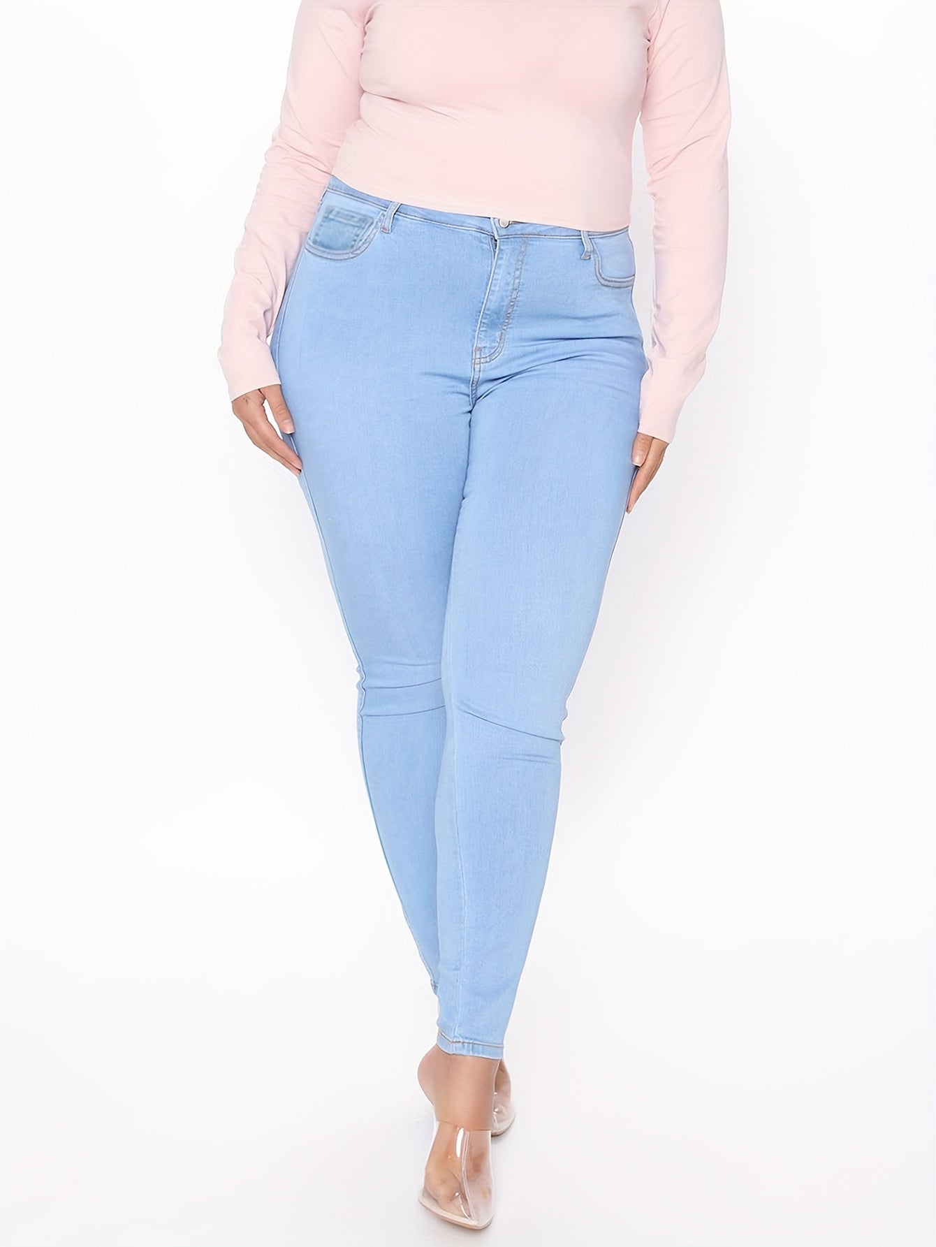  Button Fly Slimming Washed Jeans