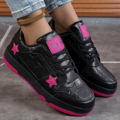 Star Pattern Board Shoes Women's Casual Anti Slip Sport Shoes
