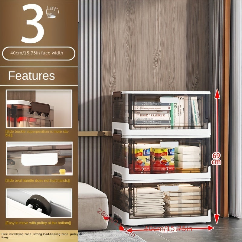 Foldable Storage Box Magnetic Suction for Clothes and Shoes