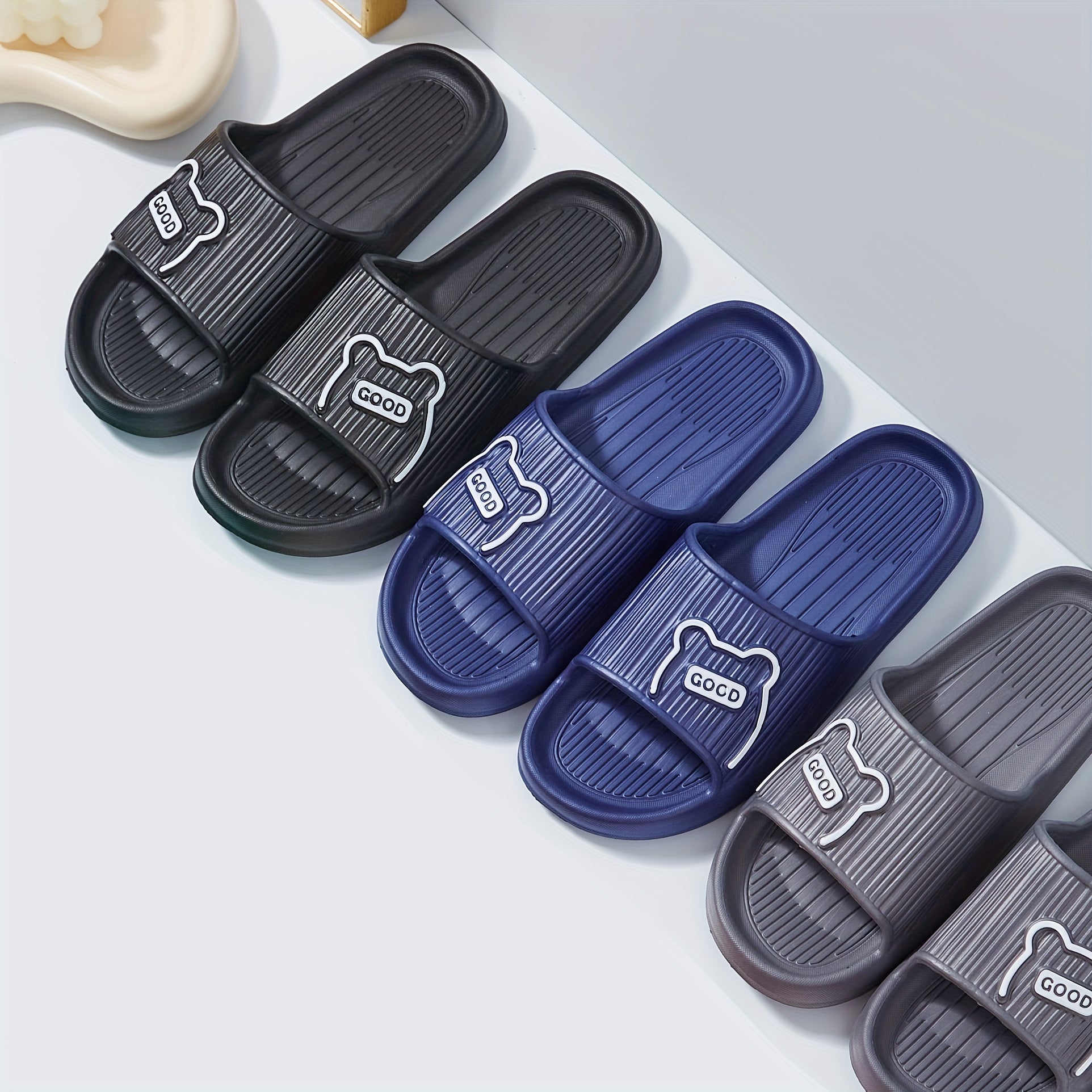 Men's Lightweight Non Slip Slides Comfortable Quick Drying Slides