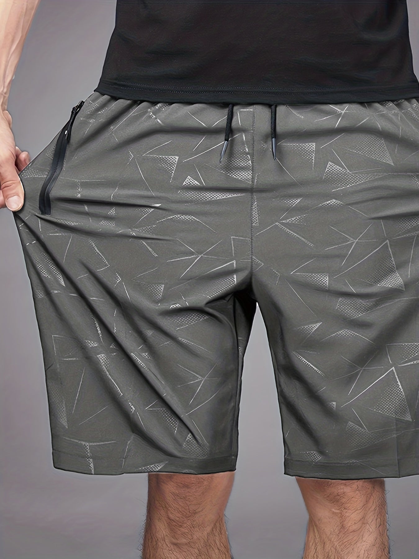 Men's Breathable Shorts With Pockets Summer Rapid Dry Sports Shorts