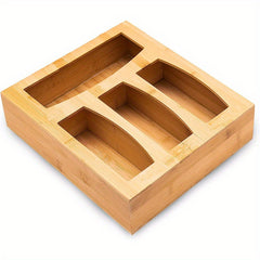 Bamboo Storage Bag Box Fresh Keeping Ziplock Organizer
