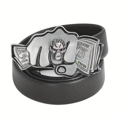 100 Dollar Bills Demon Skull Rings Metal Belt Buckle Gothic Hip hop Rock