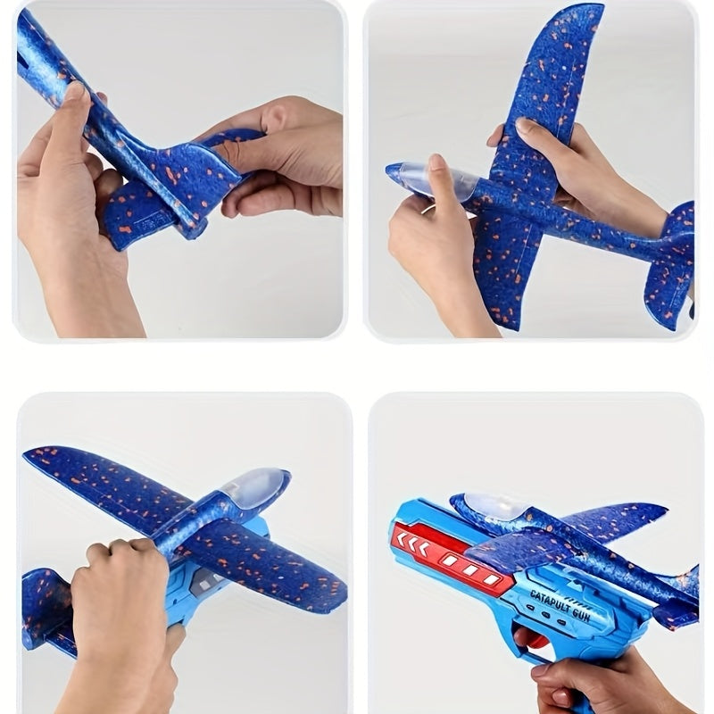 Foam Airplane & Rocket Launcher Set for Kids Interactive Toy