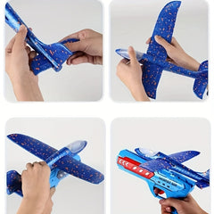 Foam Airplane & Rocket Launcher Set for Kids Interactive Toy