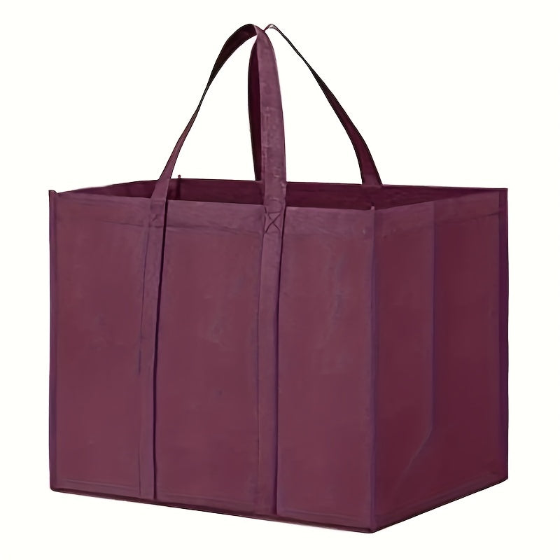 Non-woven Reusable Storage Bag Large Foldable Tote with Long Handle