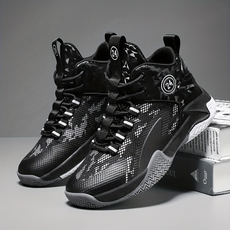 Boy's Block Basketball Shoes Comfy Non Slip Sneakers