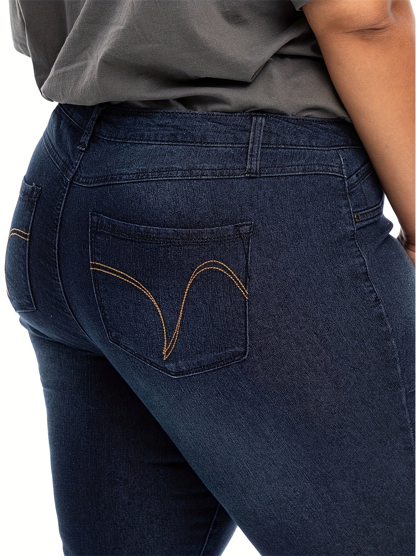 Distressed Ripped High Rise Skinny Jeans Plus Size