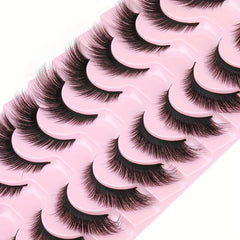 Fox Eye Mink Furry Cat Eye Eyelashes 3D 16mm Lashes 5 10 Pairs