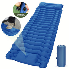 Ultralight Inflatable Sleeping Pad with Built-in Pillow for Hiking