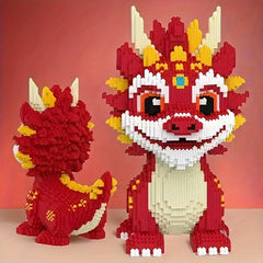 7500pcs Chinese Dragon Micro Particle Puzzle Building Blocks Model Decoration