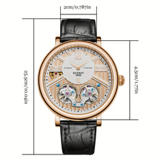 KUERST Two Needle Double Flywheel Automatic Mechanical Watch