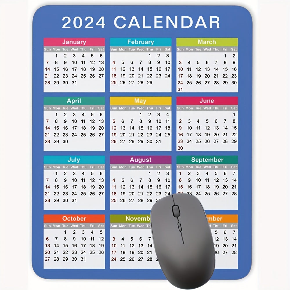 Calendar HD Mouse Pad Non Slip Rubber Mouse Pad For Computer Desk Office