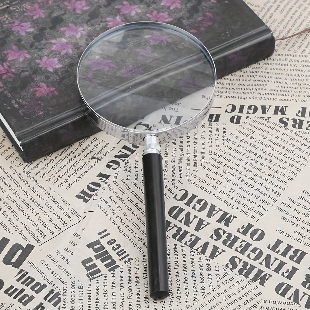 10X Magnification Handheld Magnifier Magnifying Glass Handle Low Vision Aid