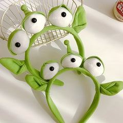 Three Eyes Alien Headband Plush Cartoon Headdress Halloween Costume Cosplay