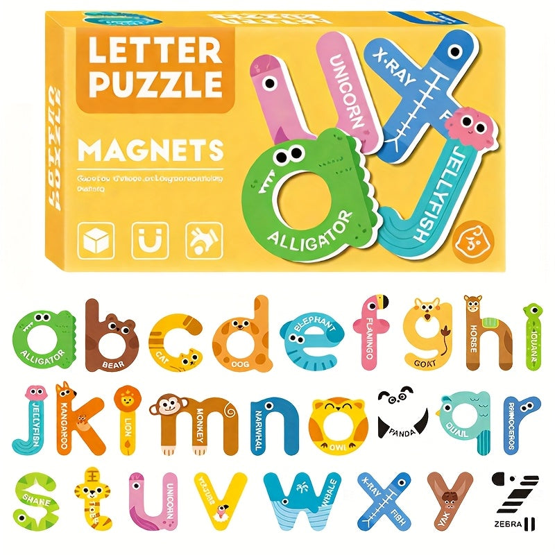 Educational Magnetic Letters Numbers Animals Puzzle Toys
