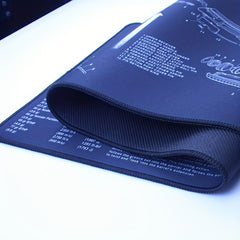 Large Desk Protector Mat with Toy Weapon Disassembly Map Print