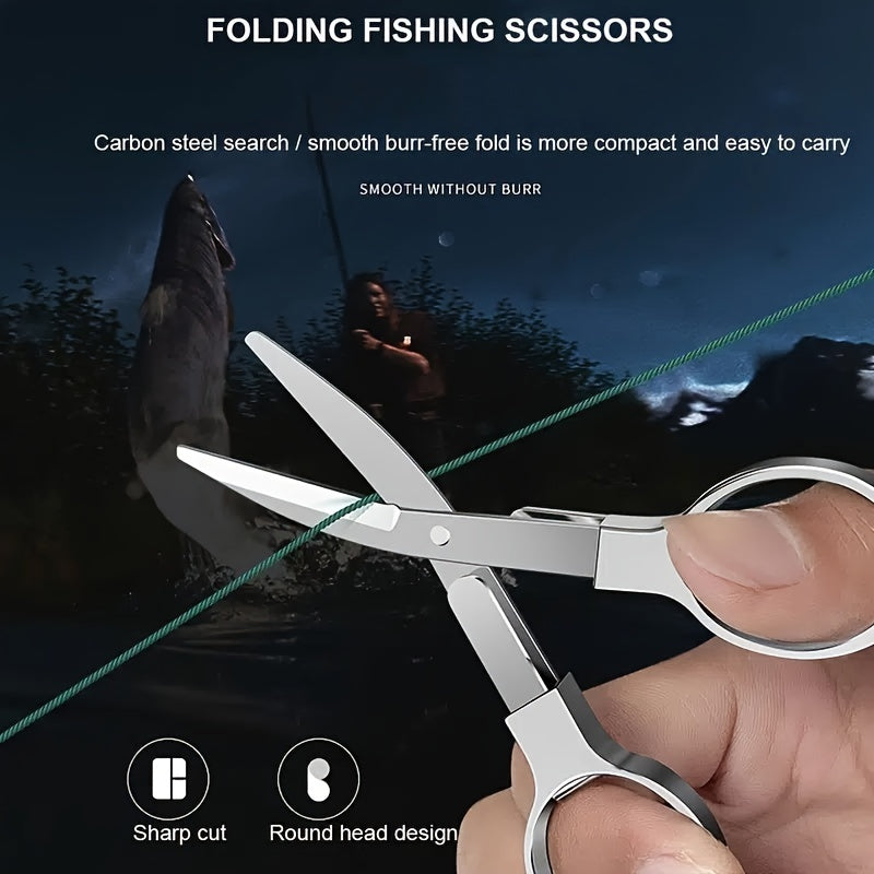 Compact Glass Folding Scissor Stainless Steel Mini Cutter