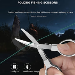 Compact Glass Folding Scissor Stainless Steel Mini Cutter