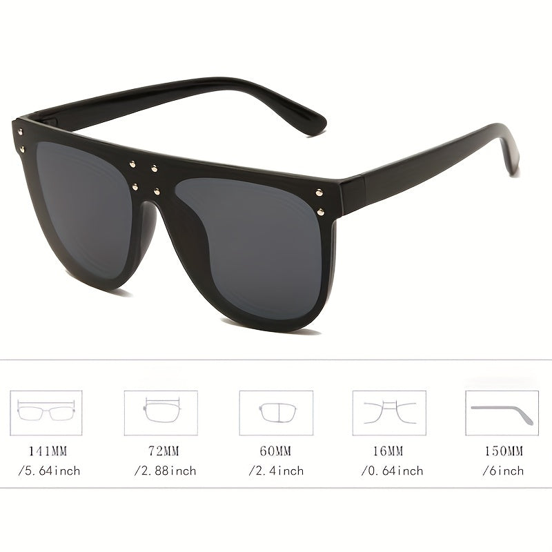 Y2K Oversized Mirror Lens Sunglasses UV400